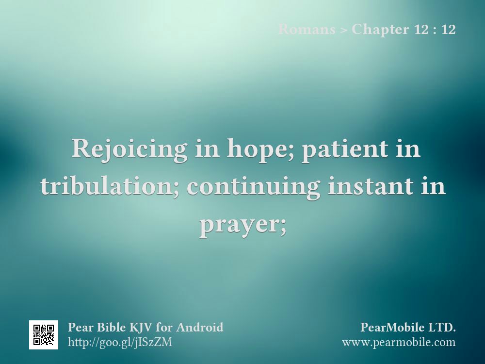Romans, Chapter 12:12